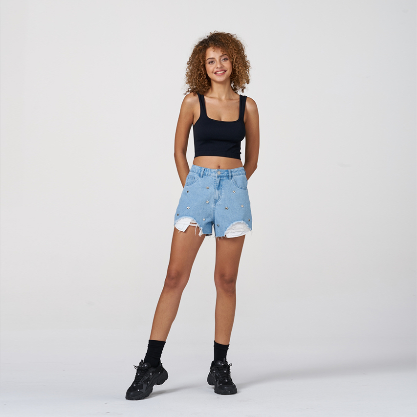 Denim shorts